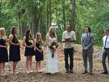 wedding ceremony with officiant